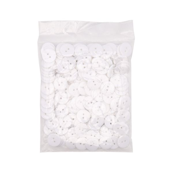Пуговицы 2 прокола 28L, 18 мм, (s.white (белый)), CX-K-22, 144 шт