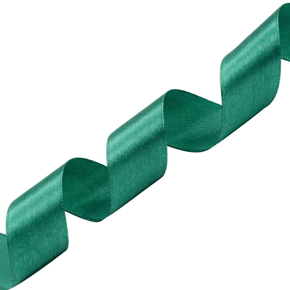 Лента атласная 1-сторонняя 25.0 мм / 22.86±1 метров, 093 т. изумрудный, Globus