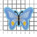 Термоаппликация Бабочка, 5.4х7см, Hobby&Pro (голубой)