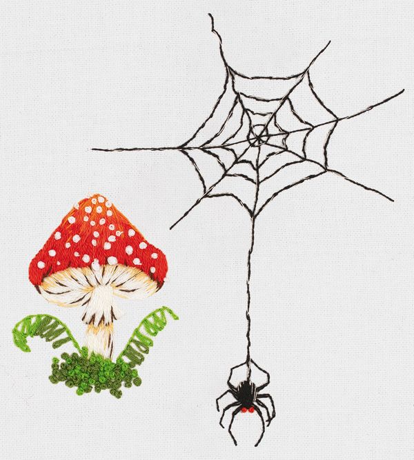 Набор для вышивания нитками Panna, Живая картина, Лесная история, 4,5х5,5 см, 8,5х11,5 см