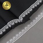 Кружево гипюр (плетёное) 16 мм / 13.71 метров, TBY.1063, цв.01 белый