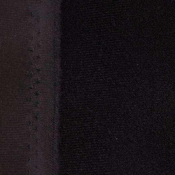 Петельное полотно велкроткань мягкая 250 г/м², шир.150 см / 1 метр, 100% нейлон, черный, 8203-0021