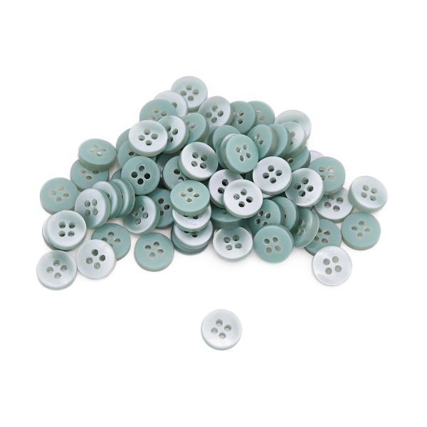 Пуговицы 4 прокола 18L=11 мм, пластик, col.06 зеленый, 72 шт, CN2842