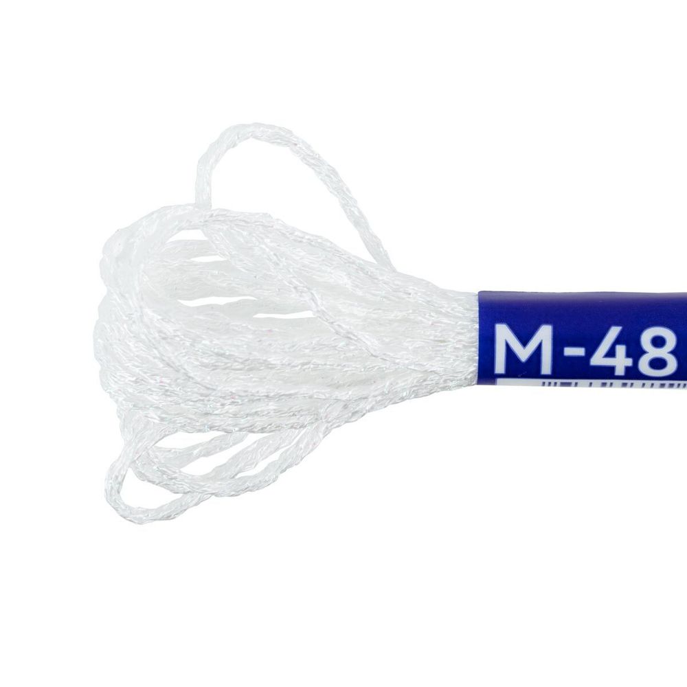 Мулине Gamma металлик NM 12 мотков по 6 метров, M-48 белый/серебристый, Gamma MOULINE