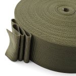 Стропа (ременная лента) 60 мм, 30 м, толщ. 1.0 мм, [37.9 г/пог.м], 100% п/э, 016 хаки, С761