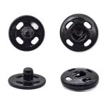 Кнопка пришивная металл ⌀10.0 мм, цв.черный, 36 шт