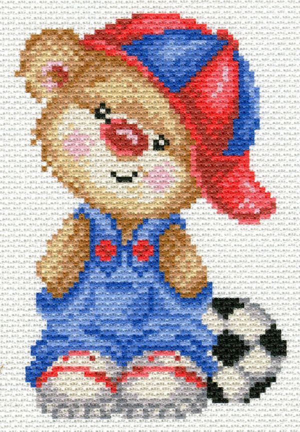 Набор для вышивания нитками Матренин Посад, 16х20 Футболист