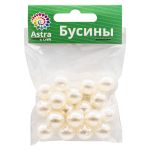 Бусины пластик (жемчуг) ⌀14 мм, 25 г, Astra&Craft, 003 NL телесный