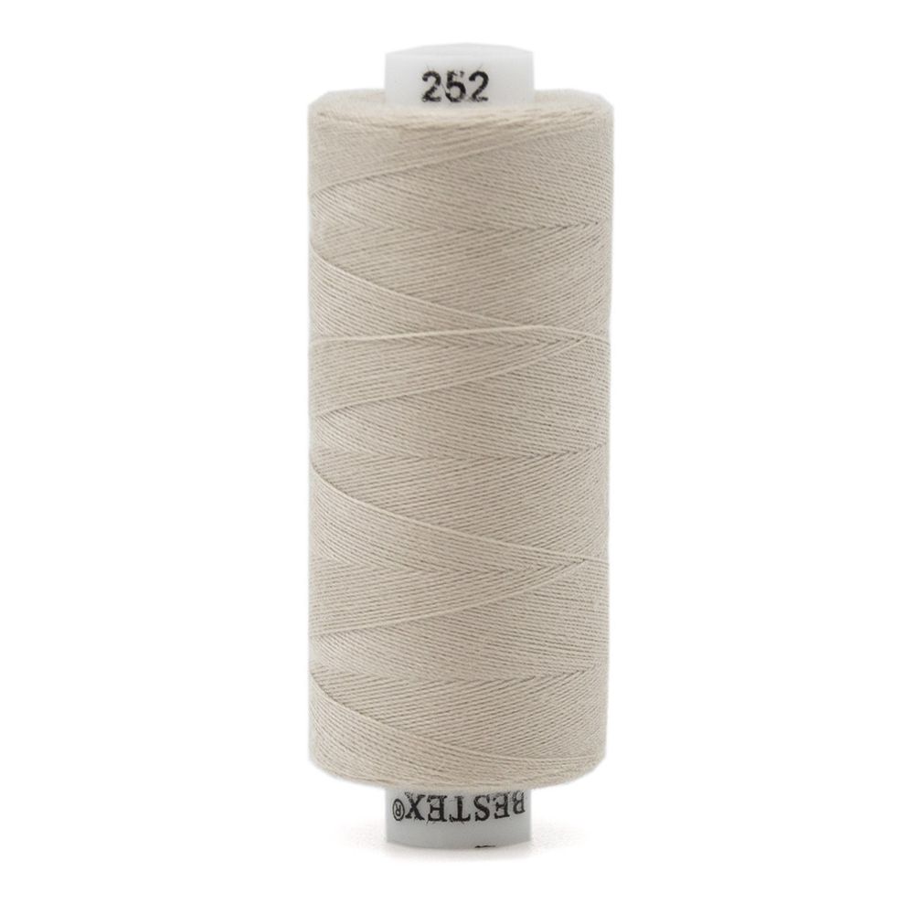 Нитки швейные бытовые Bestex 40/2, 365 м (400 ярд) / 10 кат., 252 серый-крем