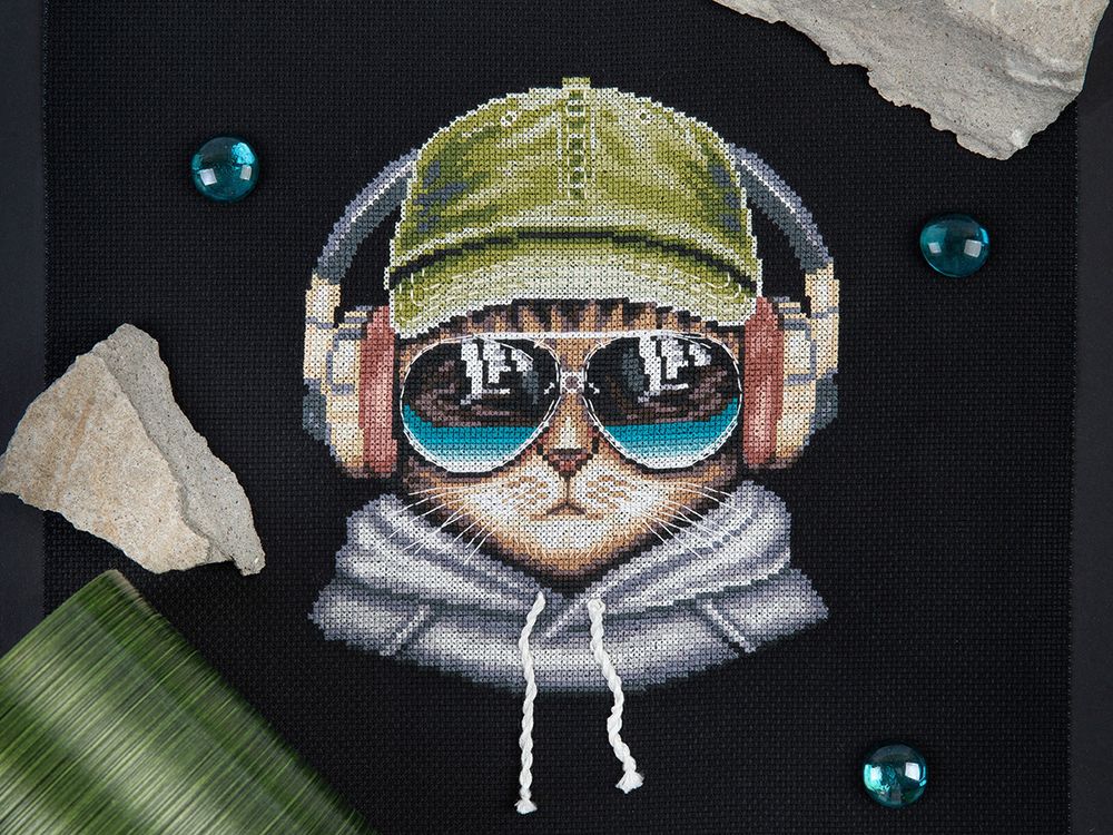 Набор для вышивания нитками Panna, Меломан Стенли, 22.5х18 см