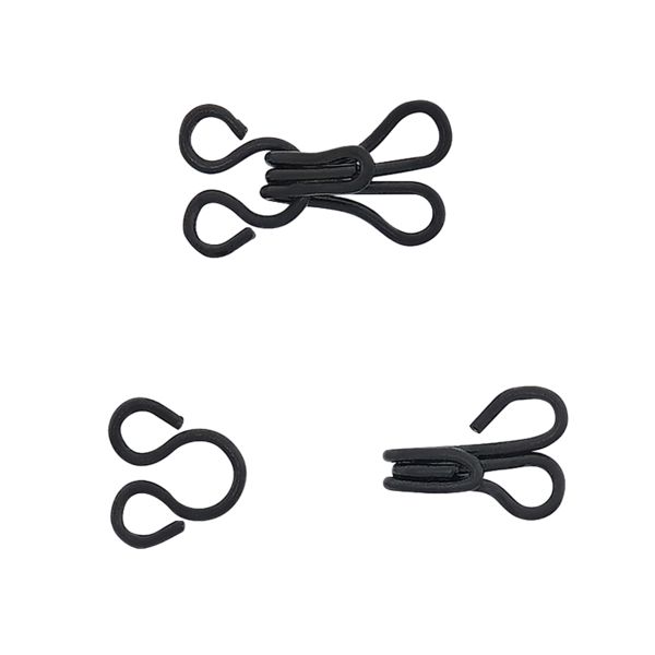 Крючки пришивные 12х7 мм, №1, оксид, 0300-4005