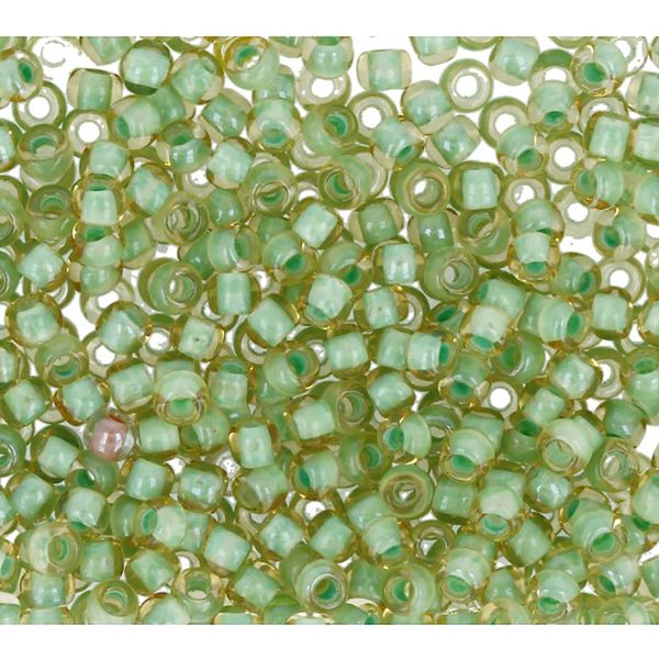 Бисер Toho 11/0 круглый (2.2 мм), 25 г (5х5 г), 0945 салатовый