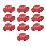 Термоаппликация Машинка, 110х70мм 10 шт (красный), 2248