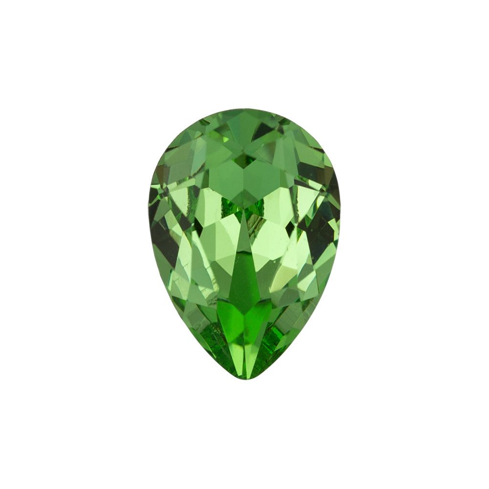 Стразы стекло 14х10 мм, 6 шт, салатовый (peridot 50520), Preciosa 435-16-301