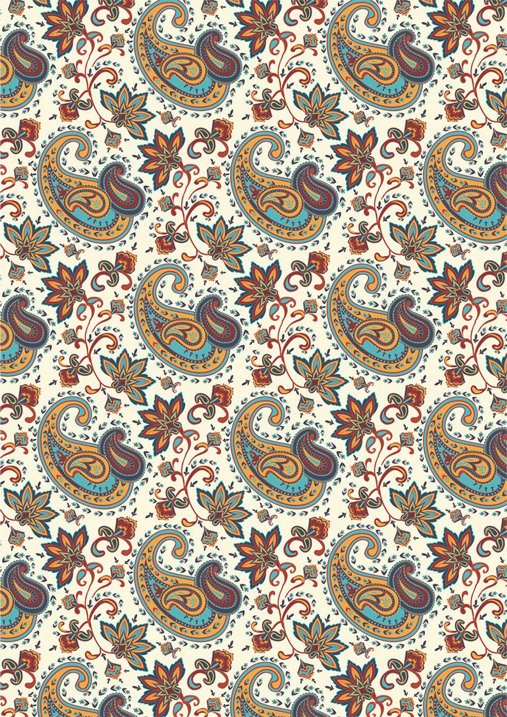 Ткань для пэчворка Peppy Сказочный восток, рулон 112 см / 5 метров, СВ-10 белый, Peppy