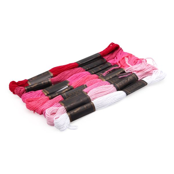 Набор мулине 8 шт / 8м Bestex, розовый микс (№11)