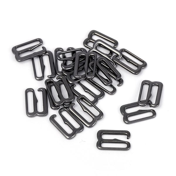 Крючки для купальника металл 10.0 мм, черный никель, 1000 шт