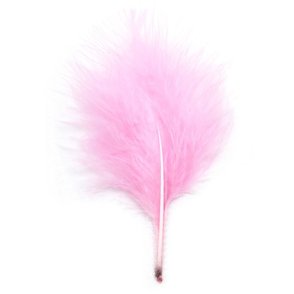 Перья декоративные 5-10см, 25 шт, H-64 розовый