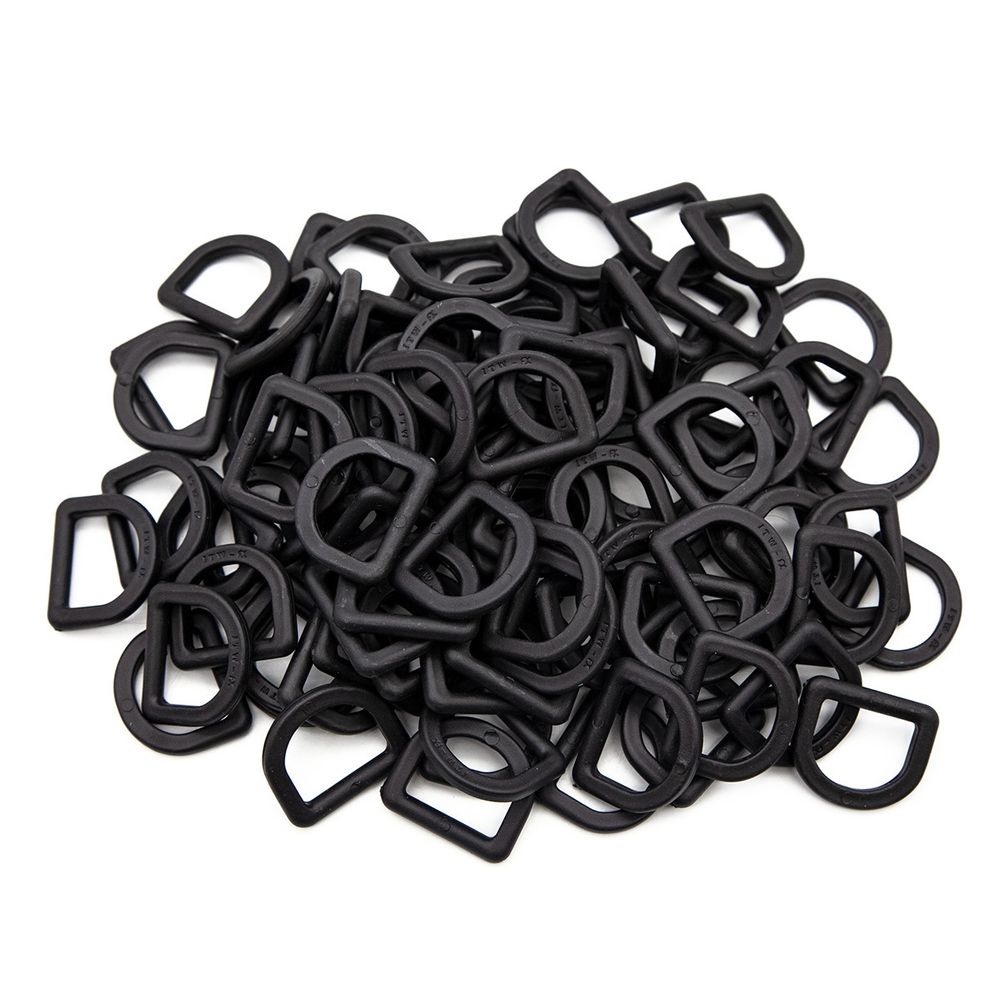 Полукольцо 25мм (35х30мм) пластик (ПП), чёрный, ПК-25, 100 шт