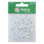 Пайетки граненые 6 мм, упак. 10 гр, Астра, L010 белый матовый, уп.10 шт