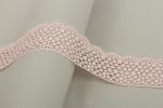 Кружево гипюр (плетёное) 65 мм / 10 м, розовый, Gamma GGM-6501