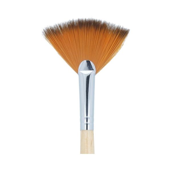 Кисть синтетика веерная №12, 5 шт, короткая ручка, Mr.Painter SBW 202-12