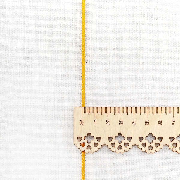 Шнур отделочный плетеный ⌀6.0 мм / 30 метров, желтый, С887Г7