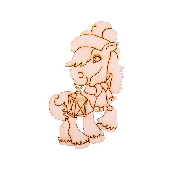 Заготовка из фанеры Подвеска Лошадка 0.3 см, 02 Лошадка 5х9, Mr.Carving, ВД-1262