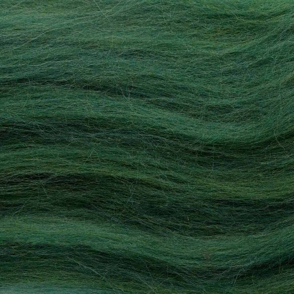 Шерсть для валяния Троицкая п/тонкая 1х100 г (до 29 мкр), 434 зеленый