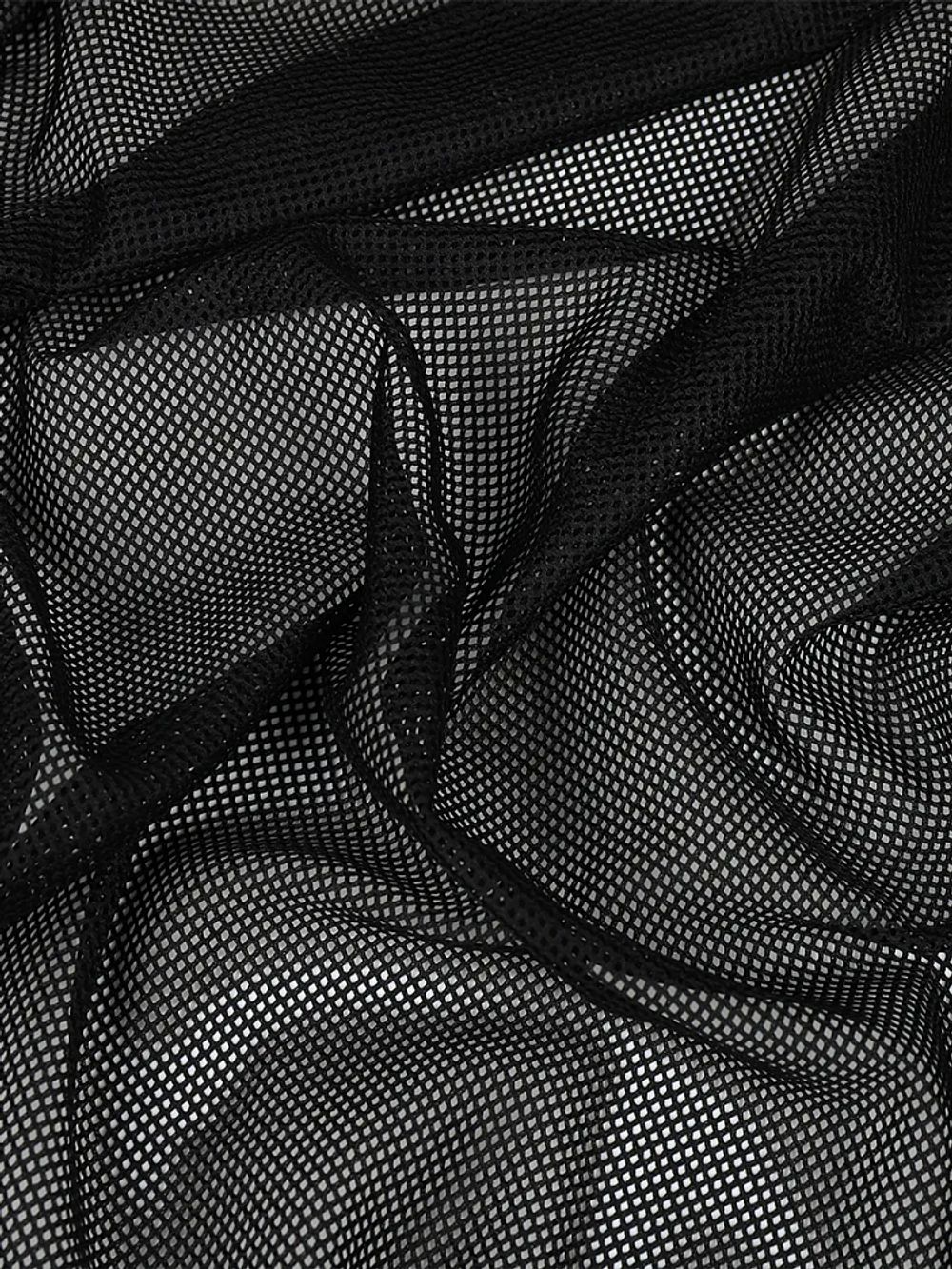 Сетка подкладочная трикотажная 65 г/м², 170 см / 5 метров, TBY.0354.03.5, цв.03 черный