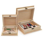 Заготовка для декорирования Шкатулка деревянная, сосна/фанера, 2 шт, 14.5х11.5х5см и 19.5х15.5х7см