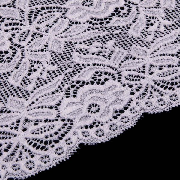 Кружево бельевое эластичное 300 мм / 13.72 м, цв. C154 св.серый