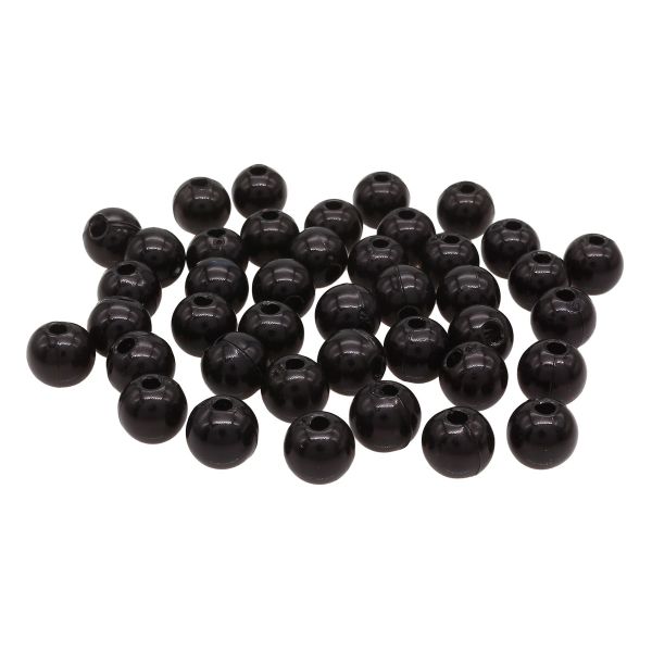 Бусины пластик ⌀8 мм, полупрозрачные, 20 г, 70±4 шт, Astra&Craft, 034 черный