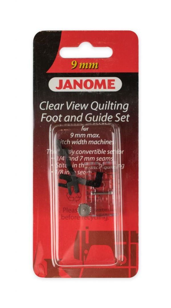 Лапка прозрачная прямострочная для квилтинга, 9 мм Janome, 202089005, 1 шт