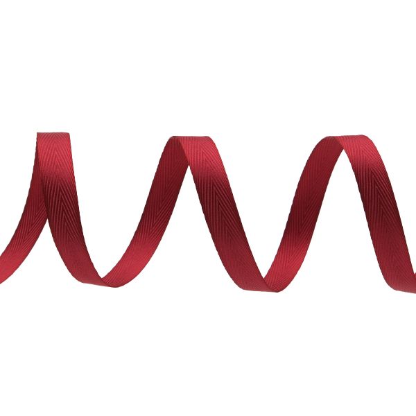 Лента декоративная ёлочка 15.0 мм / 20±1 метров, 54 т.малиновый