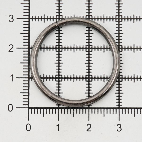 Кольцо разъемное металл in ⌀25 мм (30 мм внешн.), чер.никель, 816B-002, 100 шт
