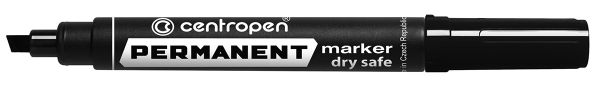 Маркер Permanent 2.5 мм, перо клиновидное, 10 шт, черный, Centropen 8516/1