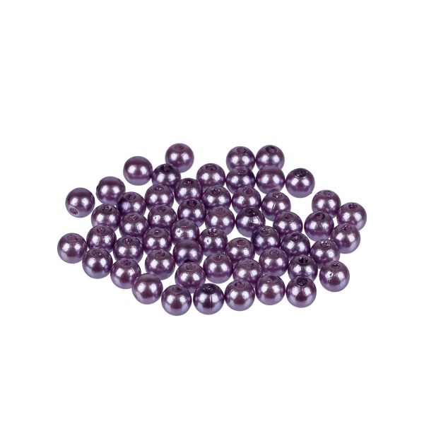 Бусины пластик ⌀6 мм, 50±2 шт, №14 сиреневый, Zlatka PB-1