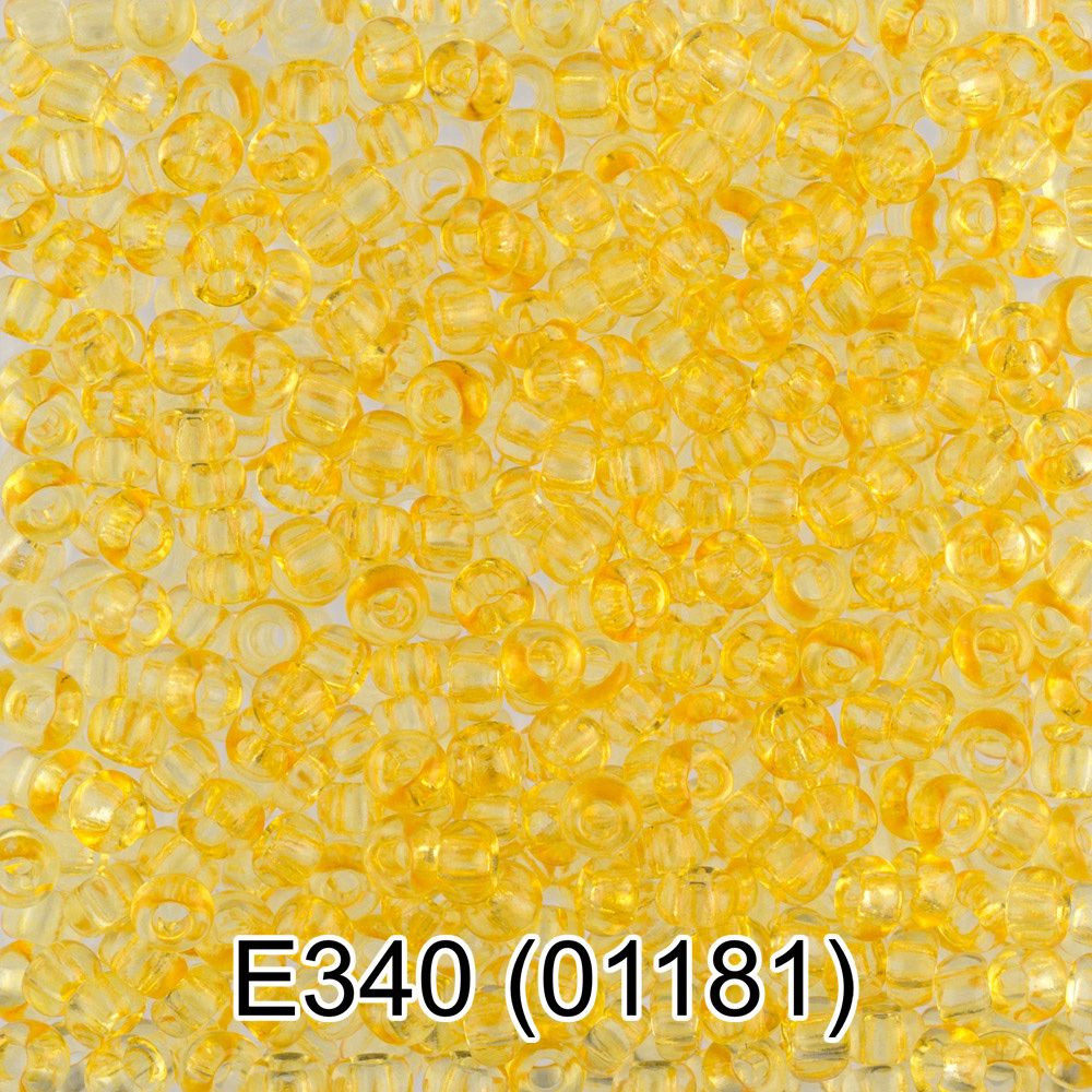 Бисер Gamma 10/0 (2.3 мм), 150 г (10х5 г), E340 св.желтый, 01181, круглый 5
