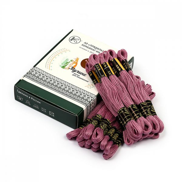 Мулине ПНК им.Кирова цв.1804 сиреневый, 24 мотка по 8 метров