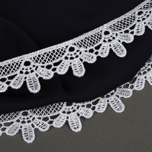 Кружево гипюр (плетёное) 25 мм, 2504 цв.01 белый уп.13.71м, Kruzhevo