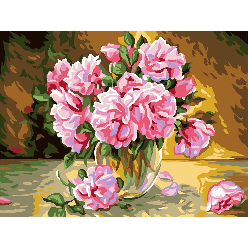 Рисунок для вышивания Grafitec (канва), сер.11.000 60х50 см, 11.888 Розовые розы
