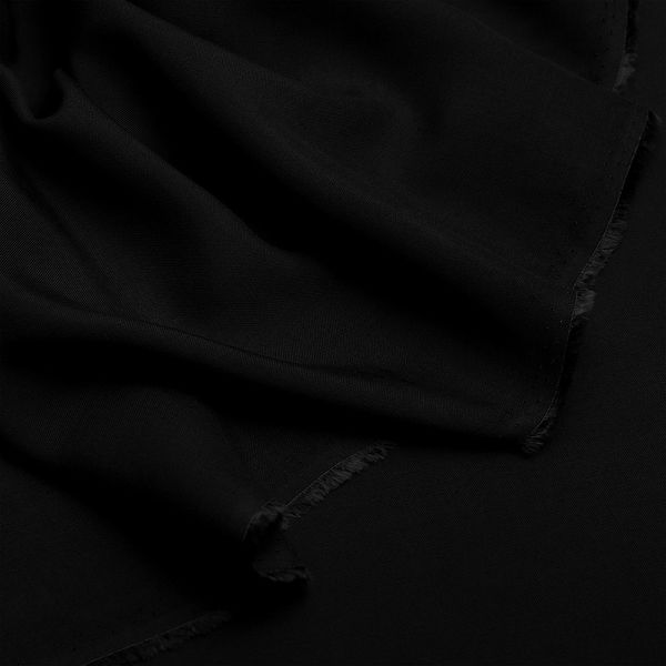 Штапель 110 г/м², 145 см / 2 метра, TBY-Vi-30-12.2, цв.12 черный