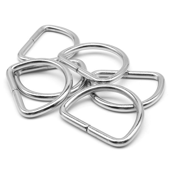 Полукольцо сварное металл внутр. 51 мм (внешн. 63х50 мм, ⌀6 мм), 6 шт, никель, Р-06-23