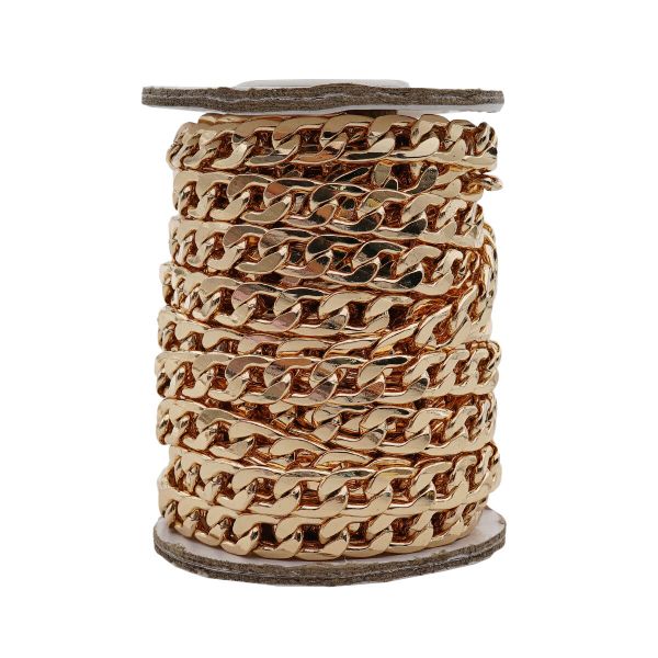 Цепь металл 8х11х5м, 10 м, золото