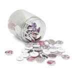 Украшения декоративные пуговицы деревянные Орнаменты №7, 15-18 мм, 100 шт