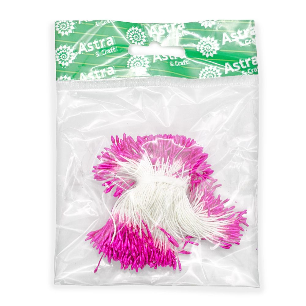 Тычинки для искусственных цветов 0,1х6см (малиновый)