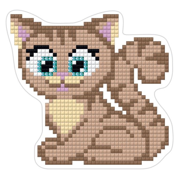 Алмазная (кристальная) мозаика Фрея, магнит Котенок, 9,5х9 см