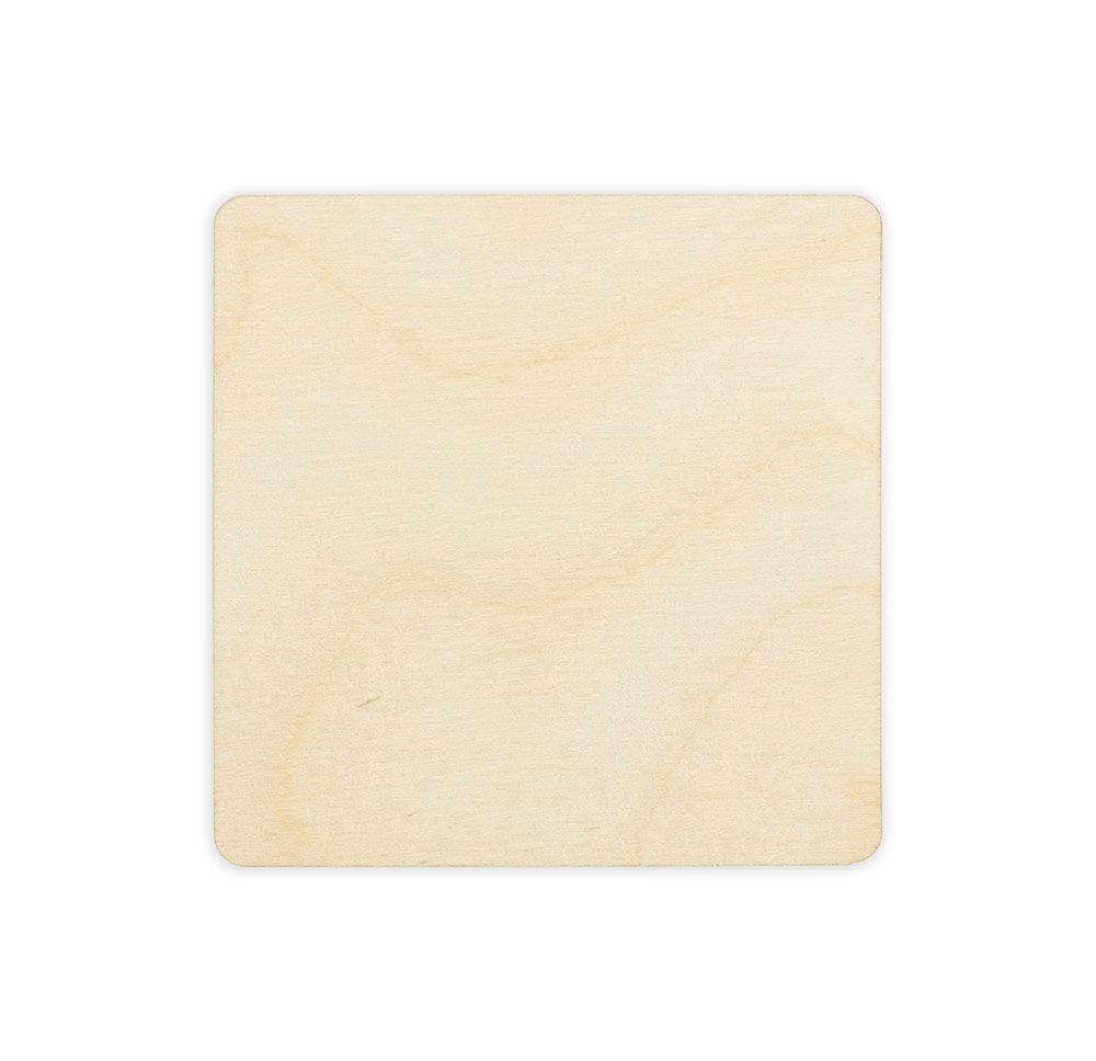Заготовка из фанеры Подставка под горячее, 8х8х0.3 см, 4 шт, Квадратные, Mr.Carving БА-17