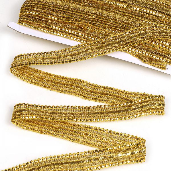 Тесьма отделочная 25 мм, 10880 цв.золото уп.13.71м